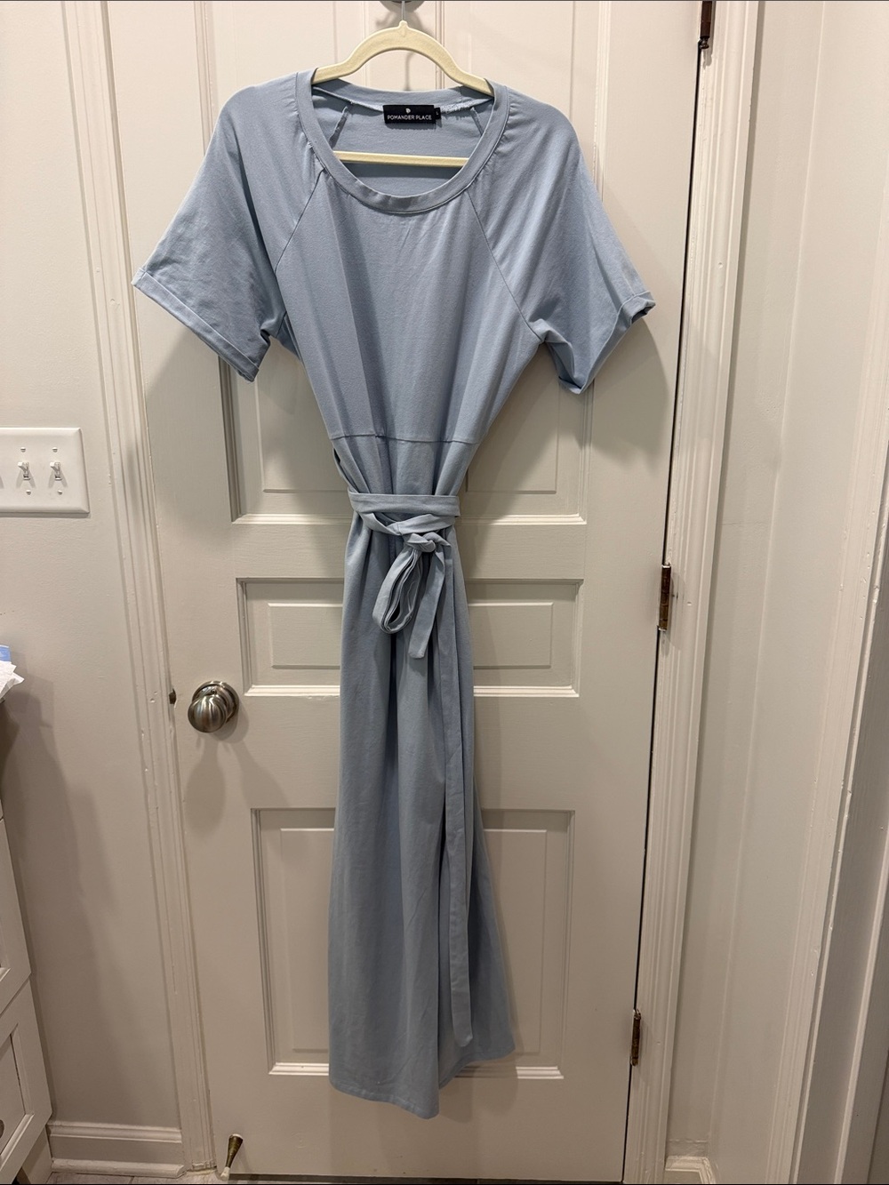 Pomander Place by Tuckernuck Light Blue Tie-Waist Maxi Dress